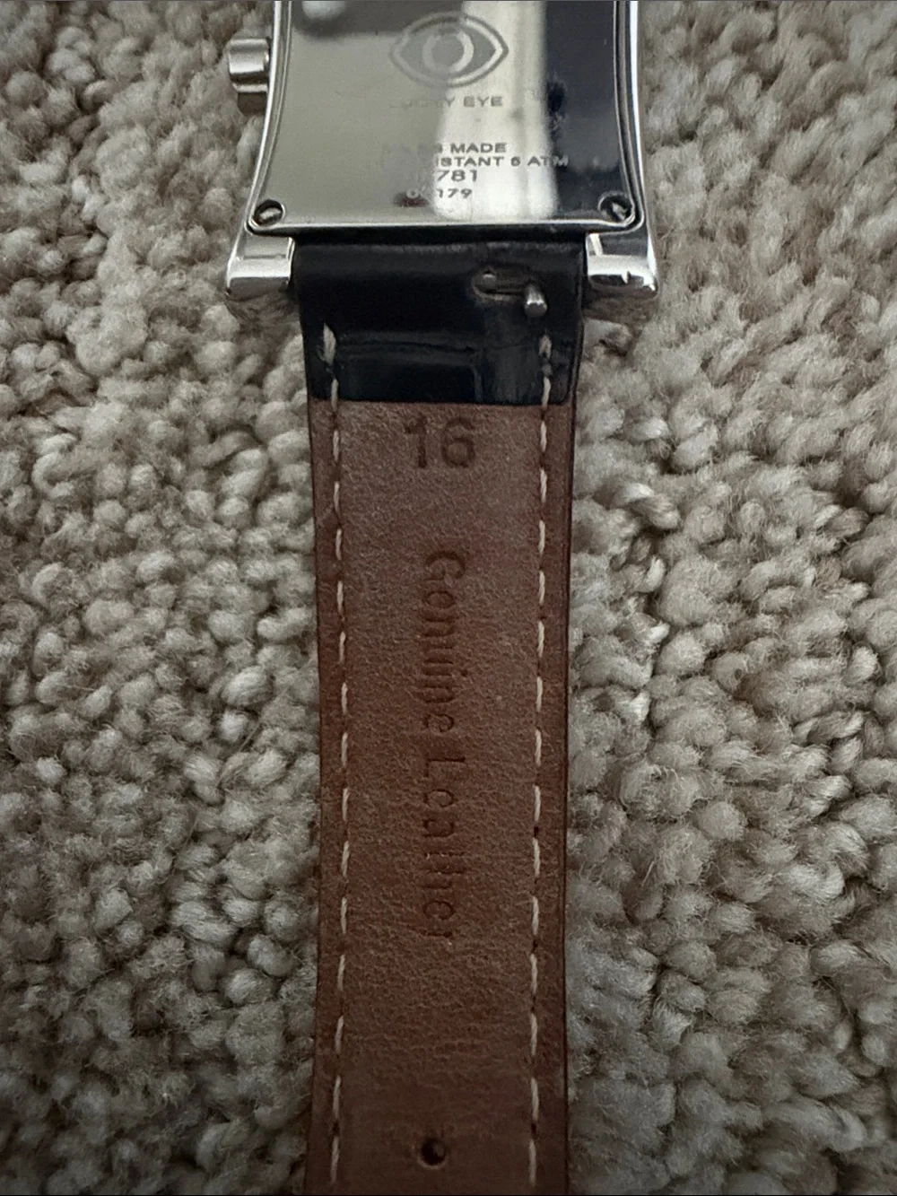 Black Leather Strap Elini Nazar Lucky Eye Women's Watch
